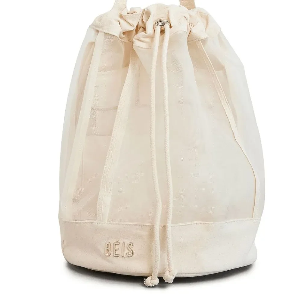 NWT BEIS The High-brid Mesh Backpack in Beige - Picture 1 of 13